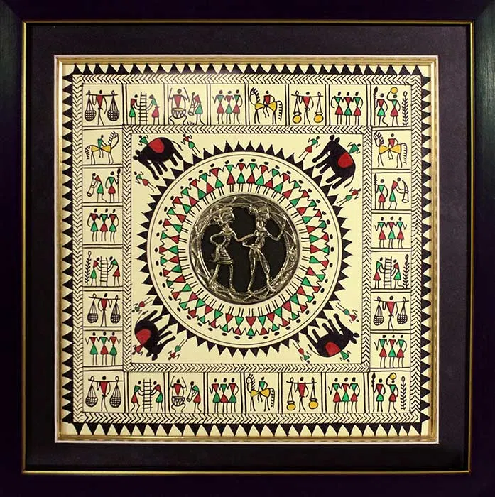 Odisha Brass & Bell Metal (Dhokra) Tribal Life (12x12 Inches)