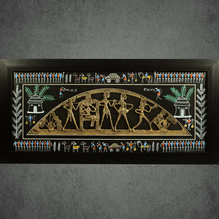 Odisha Brass & Bell Metal (Dhokra) Bride Procession (21x10 Inches)