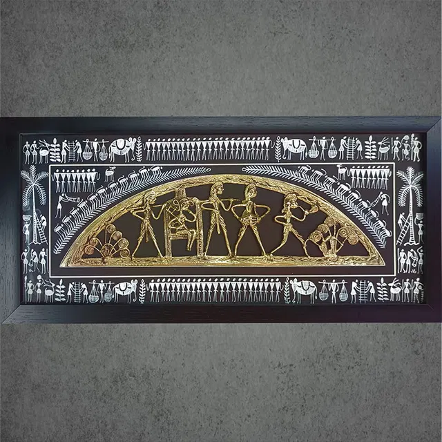 Odisha Brass & Bell Metal (Dhokra) Tribal Dance (21×10 Inches)
