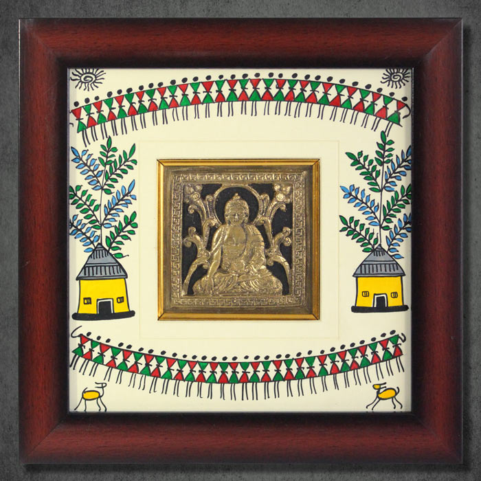 Odisha Brass & Bell Metal (Dhokra) Buddha (10x10 Inches)