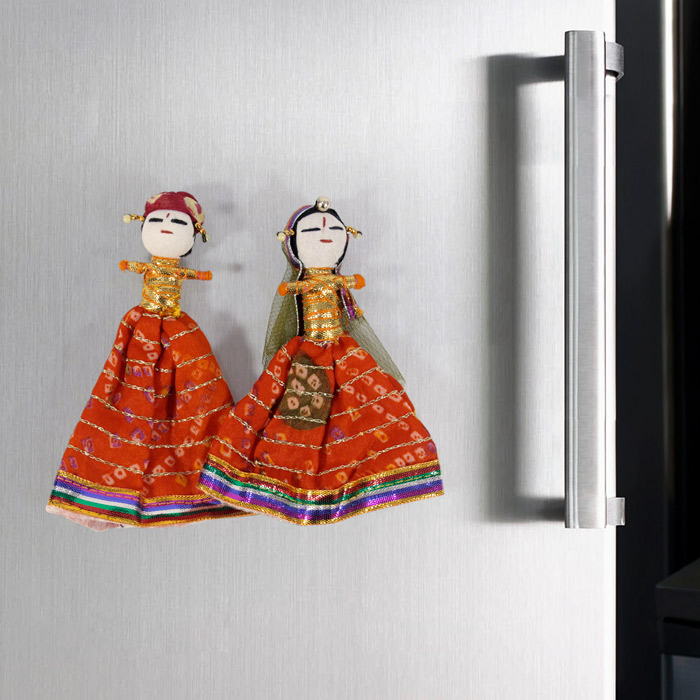 Rajasthan Khatputli Magnets Pair (5 Inches)