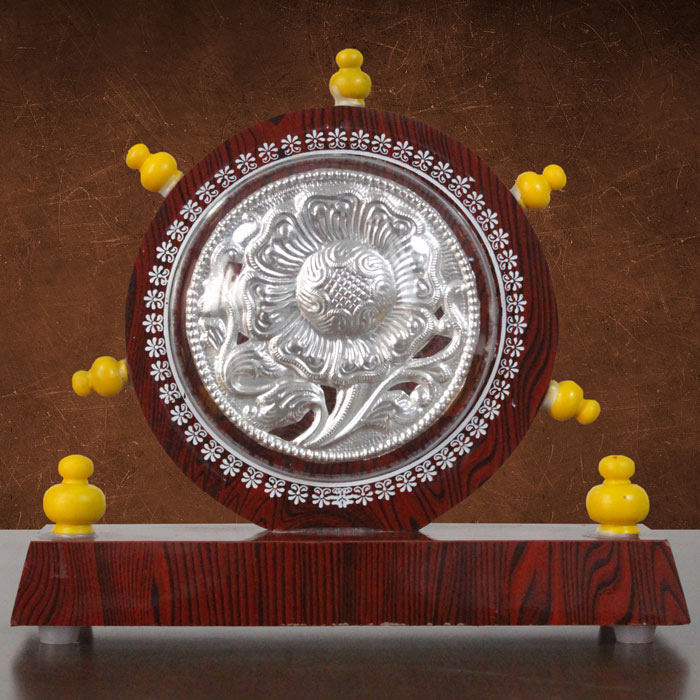 Thanjavur Art Plate Flower (Memento) - 4.5 Inch Dia