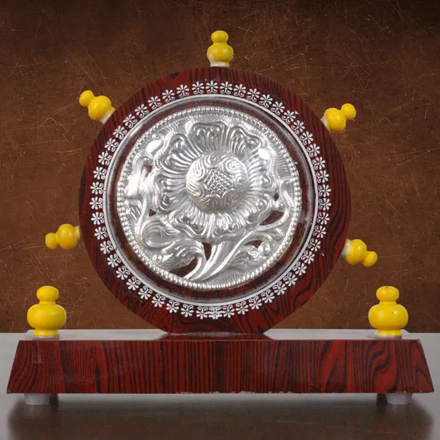 Thanjavur Art Plate Flower (Memento) - 4.5 Inch Dia