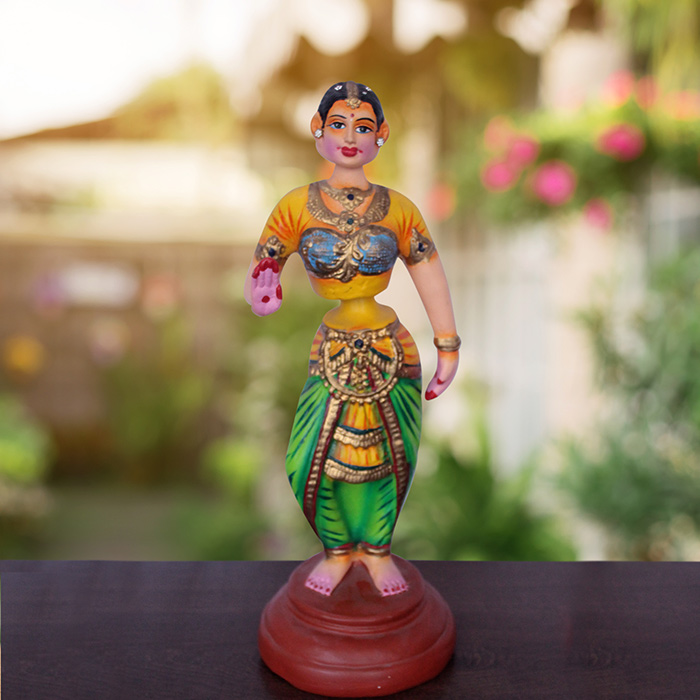 Thirukannur Papier Mache - Bharatanatyam (1.3 Ft)