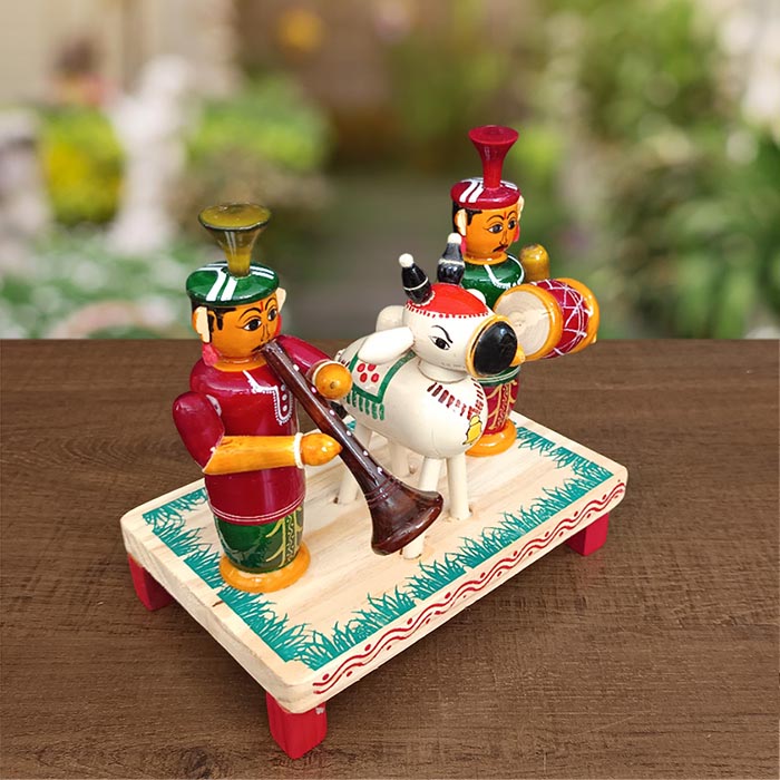 Etikoppaka Toys Gangireddula (Bull Blessing) - (6 inch)