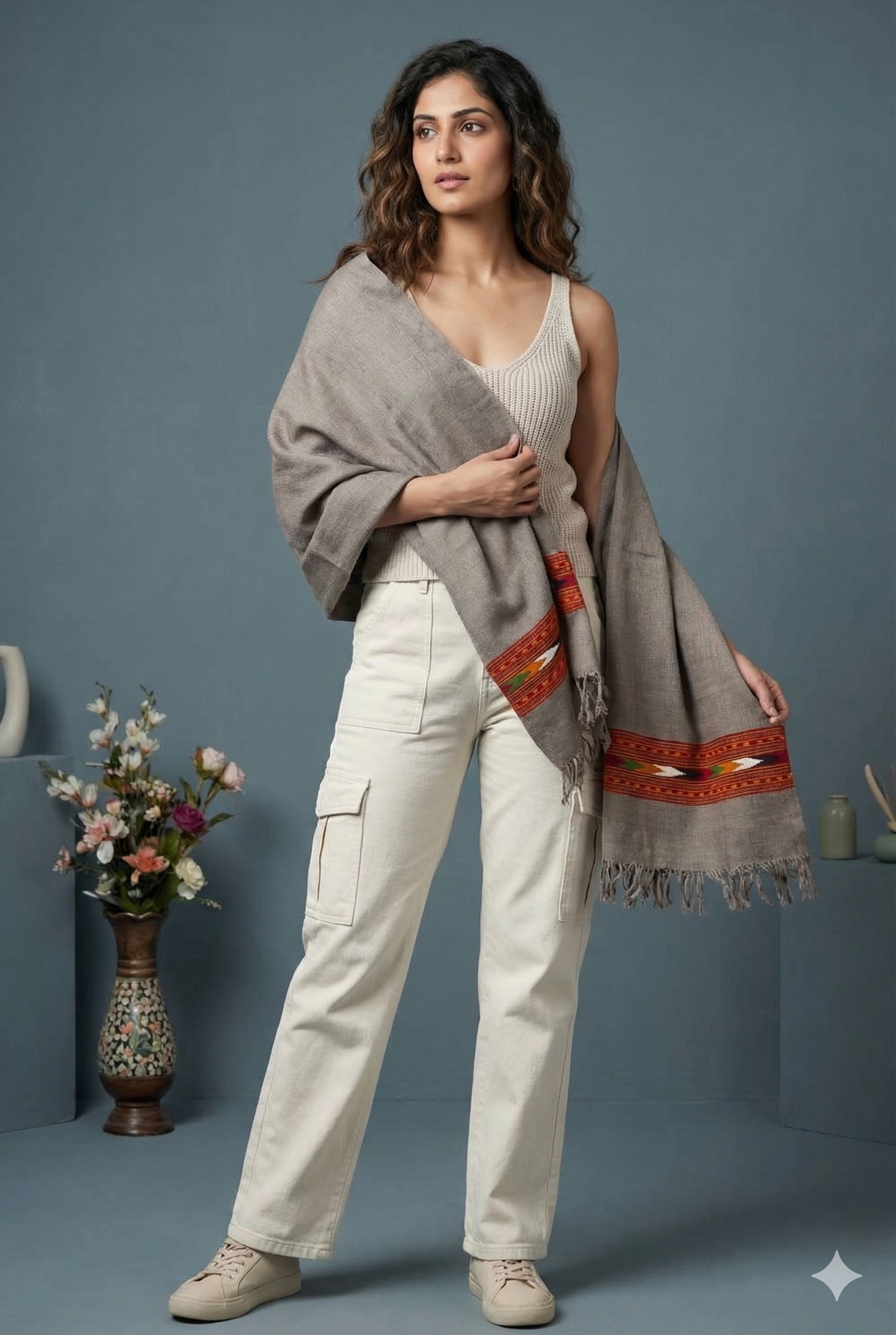 Kullu Pure Wool Handloom Muffler