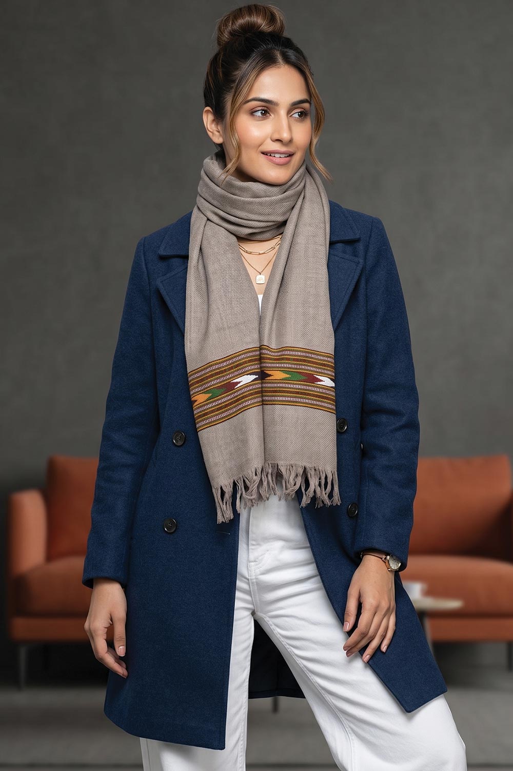 Kullu Pure Wool Handloom Muffler