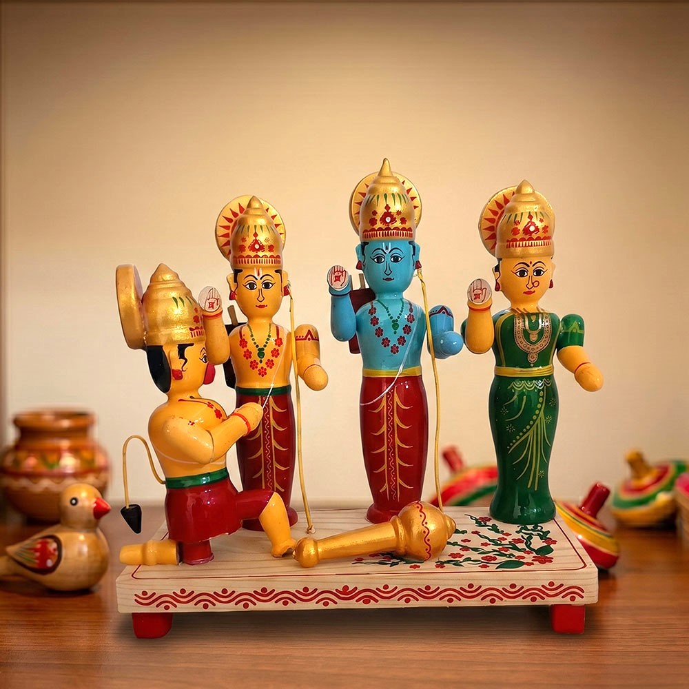 Etikoppaka Toys Rama Darbar (9 inch)