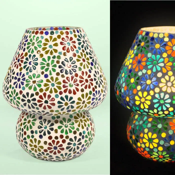 Firozabad Glass Craft Table Lamp (9 Inches)