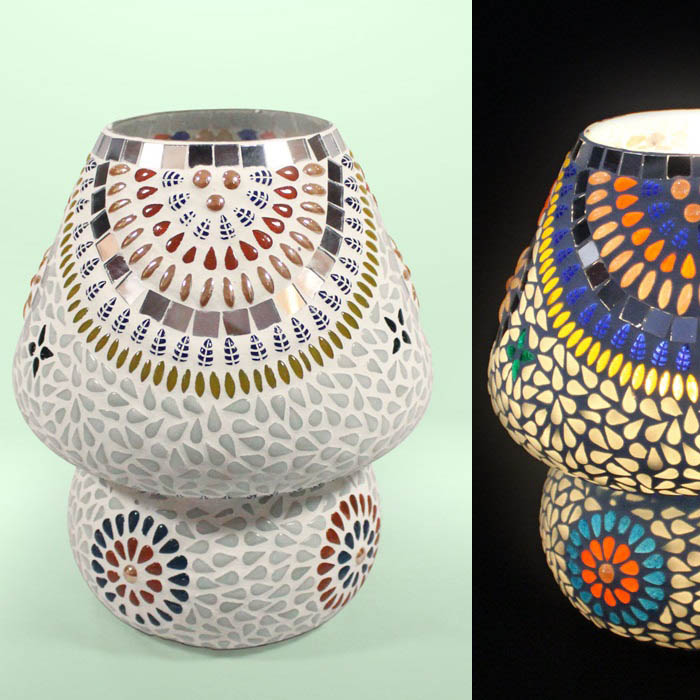 Firozabad Glass Craft Table Lamp (9 Inches)