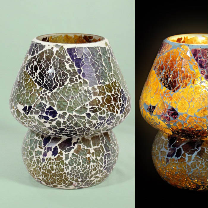Firozabad Glass Craft Table Lamp (7 Inches)