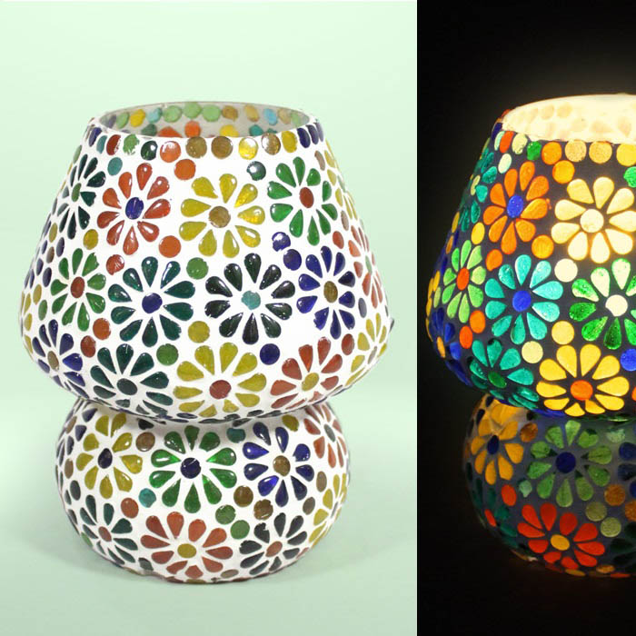 Firozabad Glass Craft Table Lamp (7 Inches)