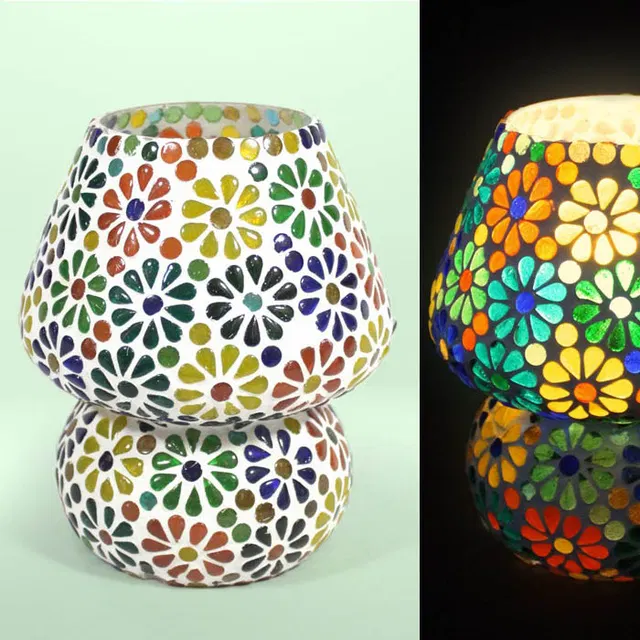 Firozabad Glass Craft Table Lamp (7 Inches)