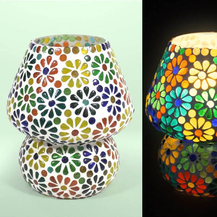 Firozabad Glass Craft Table Lamp (7 Inches)