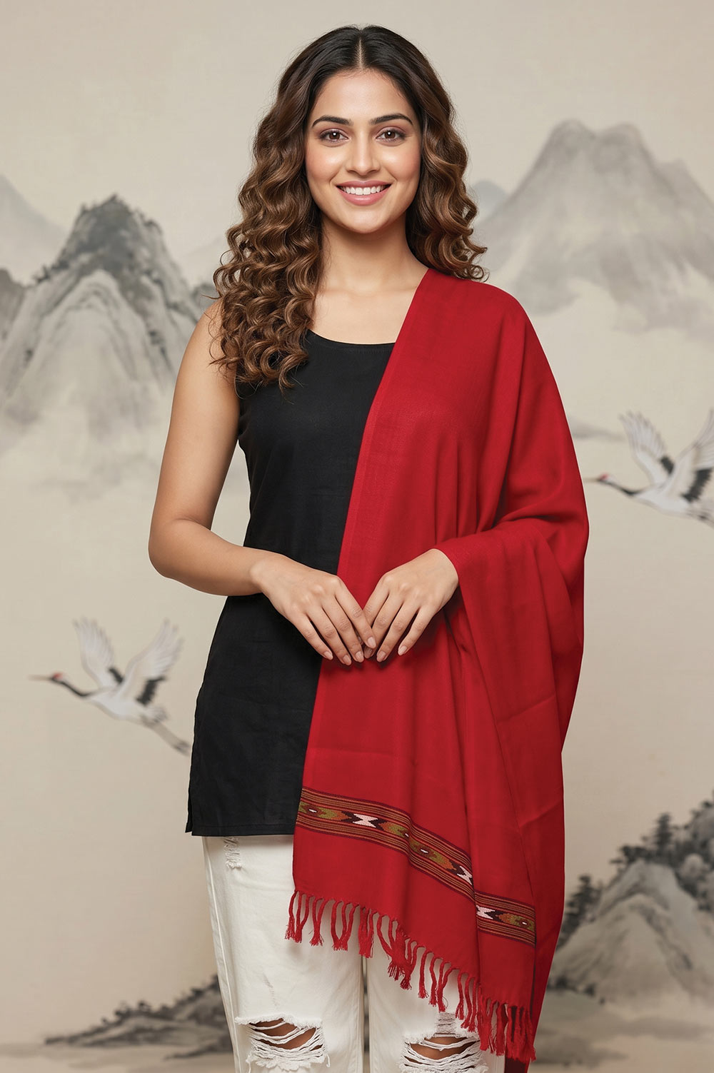 Kullu Pure Wool Handloom Shawl