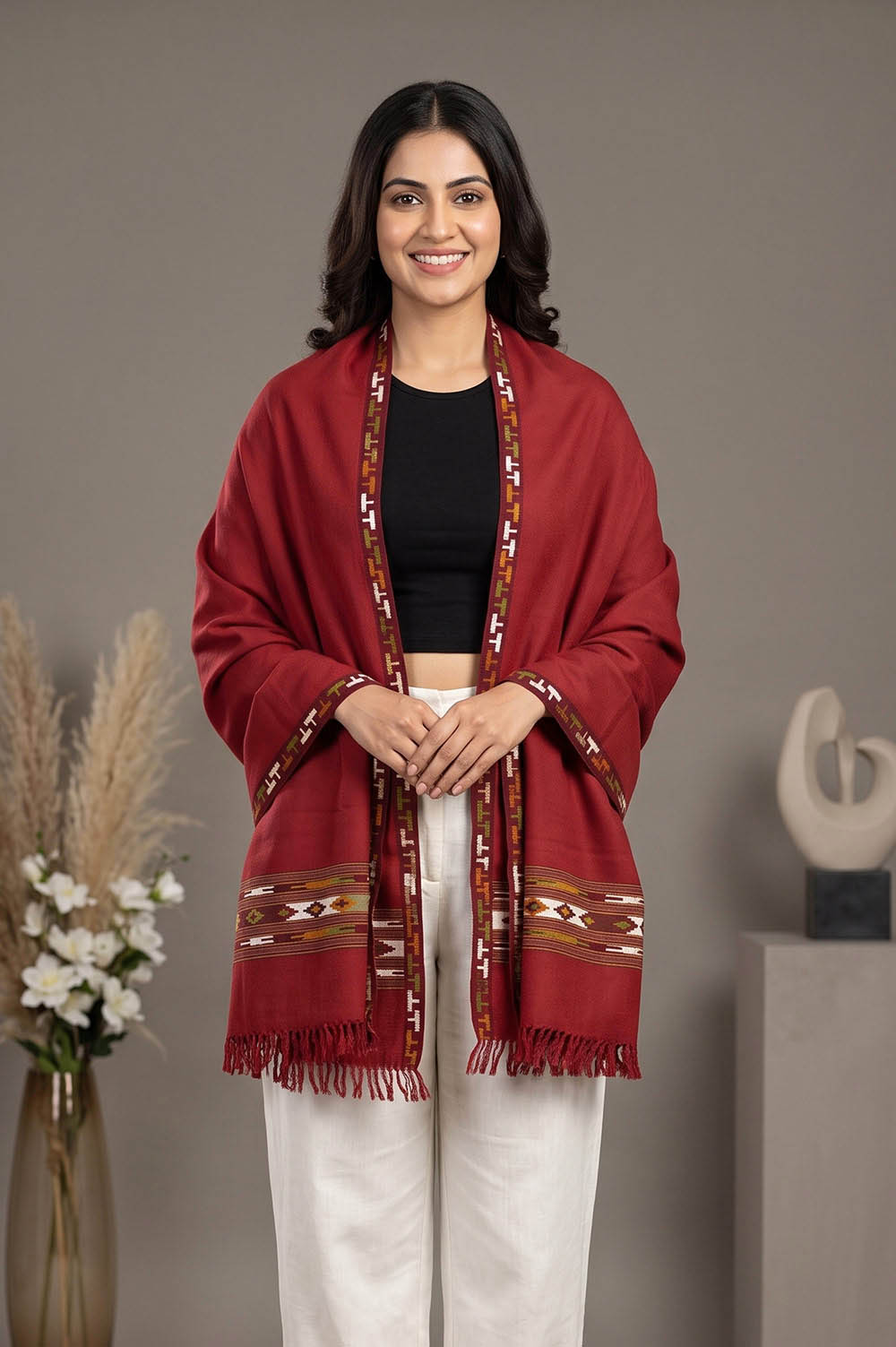 Kullu Pure Woolen Handloom Shawl