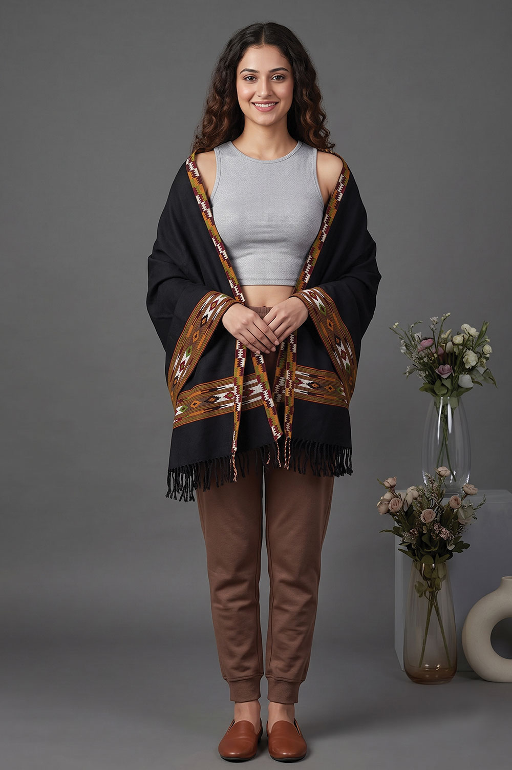 Kullu Pure Woolen Handloom Shawl