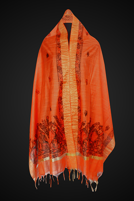 Madhubani Hand Painted Dupatta