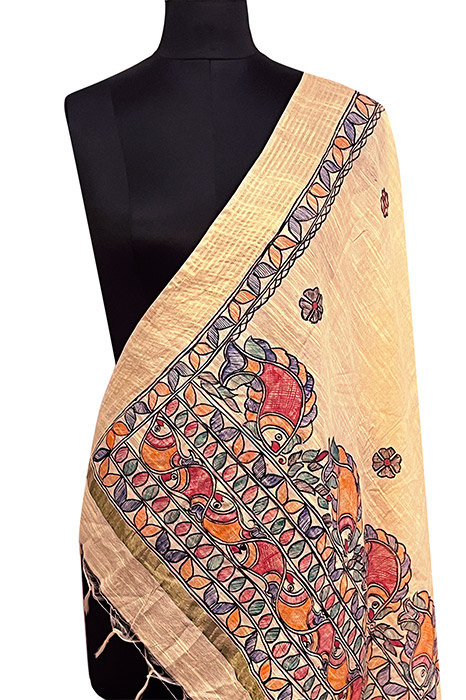 Madhubani Hand Painted Dupatta