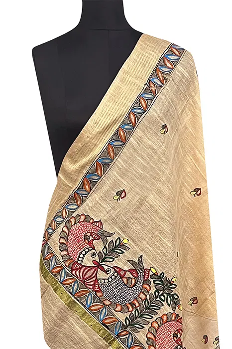 Madhubani Hand Painted Dupatta