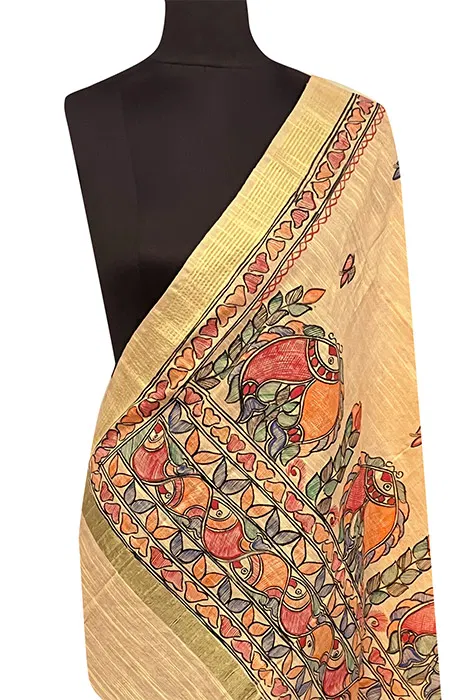 Madhubani Hand Painted Dupatta