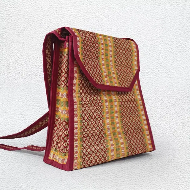 Madurkathi Grass Handmade Sling Bag (10x10 Inches)