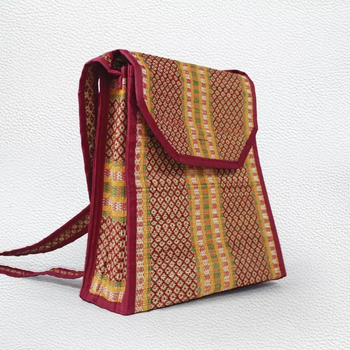 Madurkathi Grass Handmade Sling Bag (10x10 Inches)