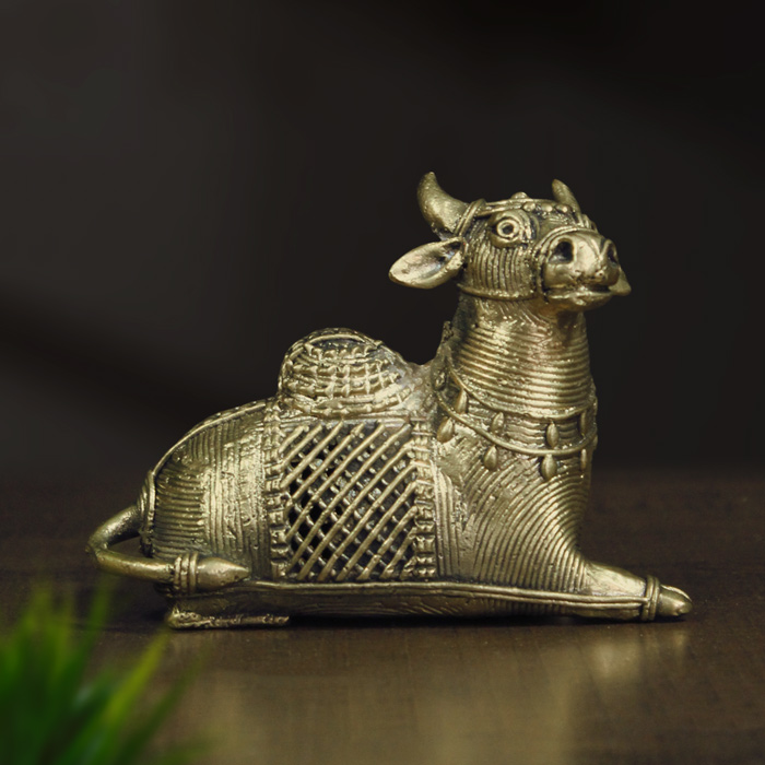Odisha Brass & Bell Metal (Dhokra) Nandi (5 Inches)
