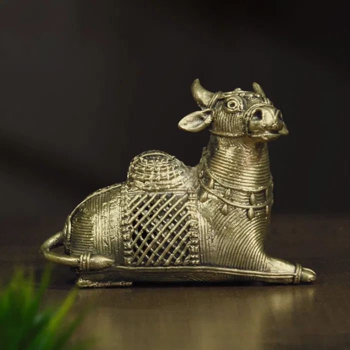 Odisha Brass & Bell Metal (Dhokra) Nandi (5 Inches)