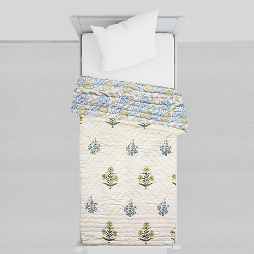 Sanganeri Hand Block Printed Comforter (5x7.5Ft)
