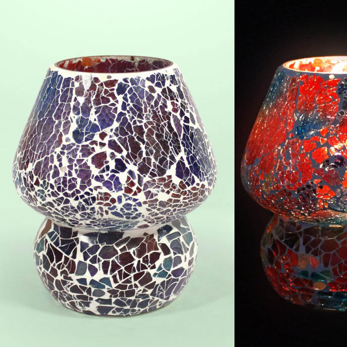 Firozabad Glass Craft Table Lamp (7 Inches)