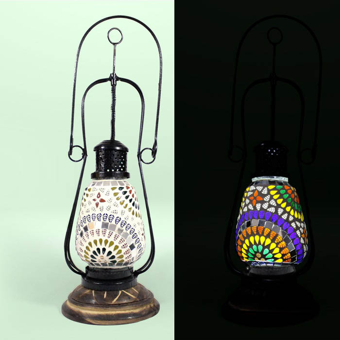 Firozabad Glass Craft Lantern (10 Inches)