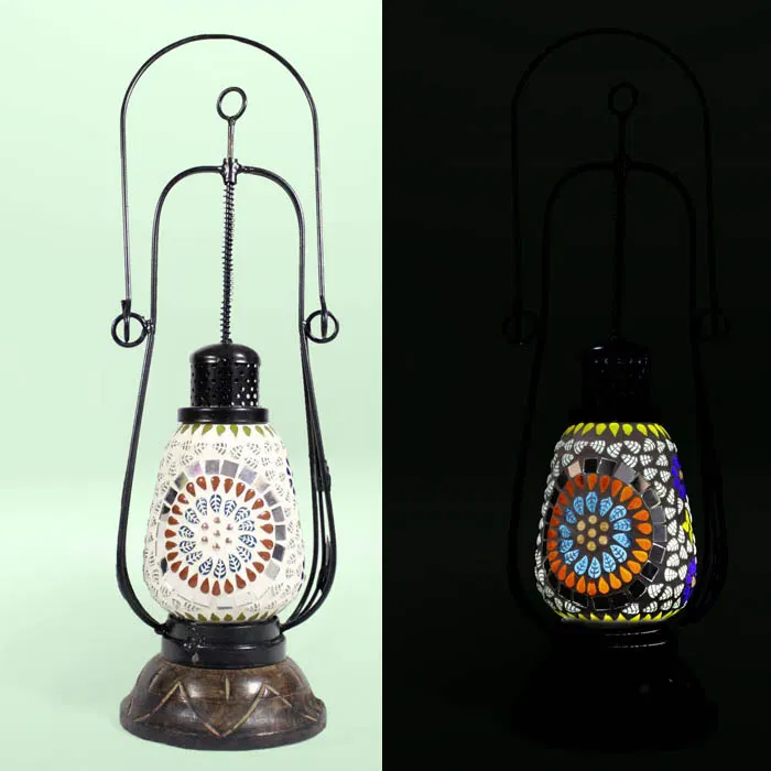 Firozabad Glass Craft Lantern (10 Inches)