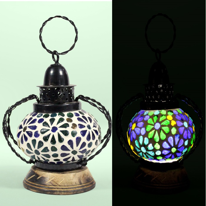 Firozabad Glass Craft Lantern (5 Inches)