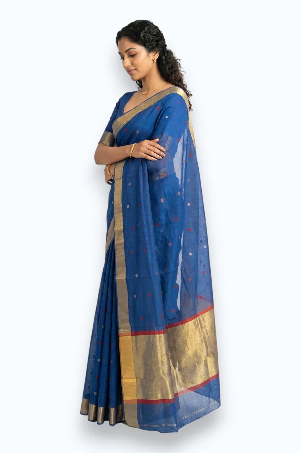 Chanderi Handloom Cotton-Silk Saree