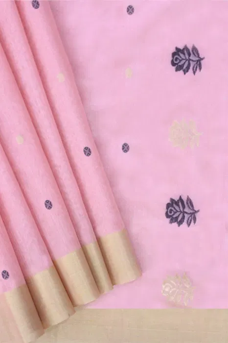 Chanderi Handloom Cotton-Silk Saree