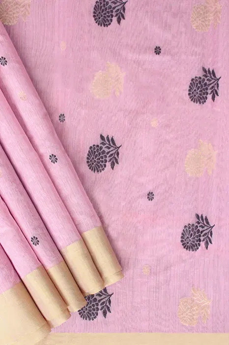 Chanderi Handloom Cotton-Silk Saree