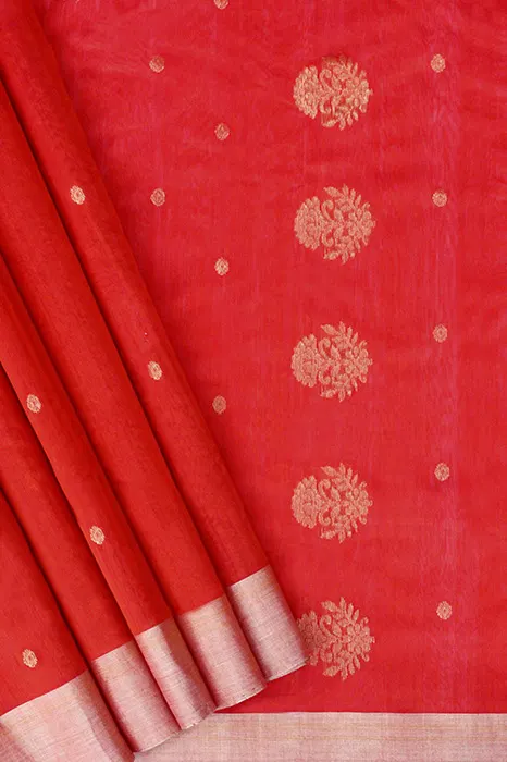Chanderi Handloom Cotton-Silk Saree