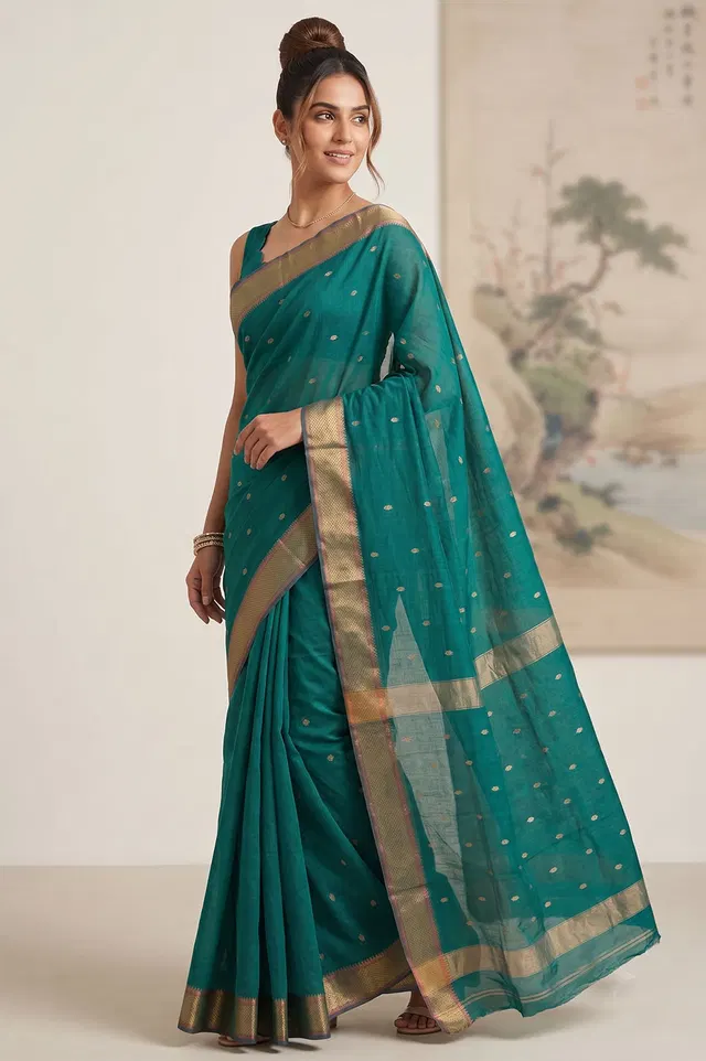 Maheshwar Handloom Cotton-Silk Saree