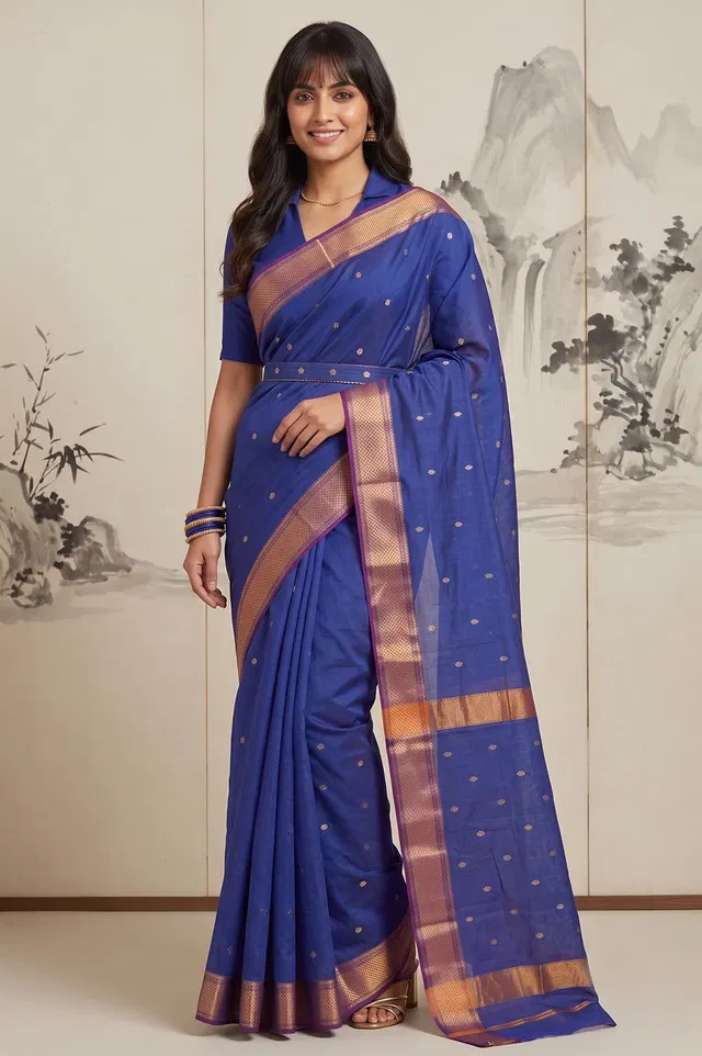 Maheshwar Handloom Cotton-Silk Saree