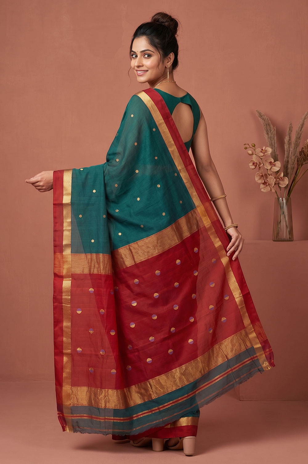 Maheshwar Handloom Cotton-Silk Saree