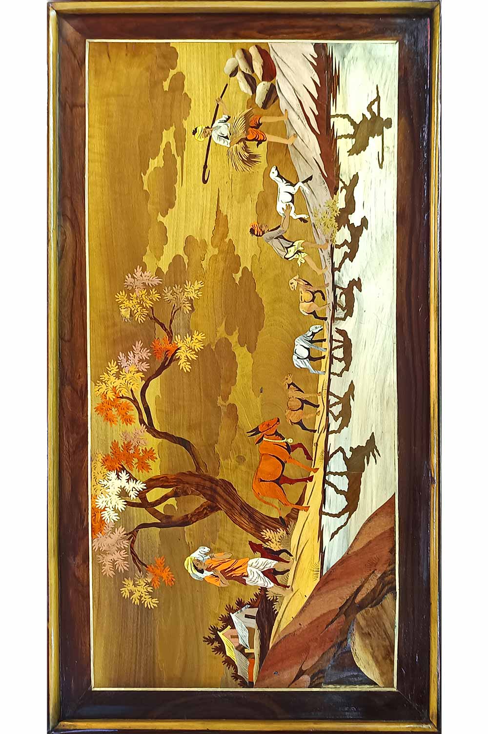Mysore Rose Wood Inlay - Village Theme (37*19)
