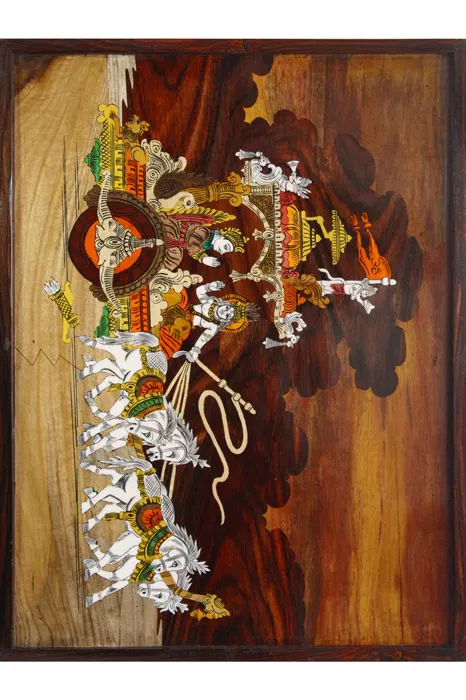 Mysore Rose Wood Inlay - Geethopadesh (21*16) Inches