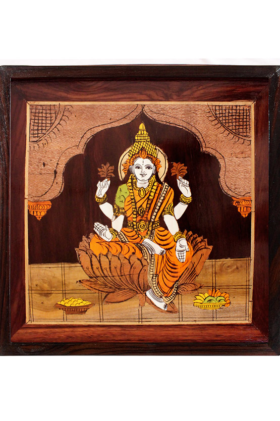 Mysore Rose Wood Inlay - Lakshmi (13*13) Inches