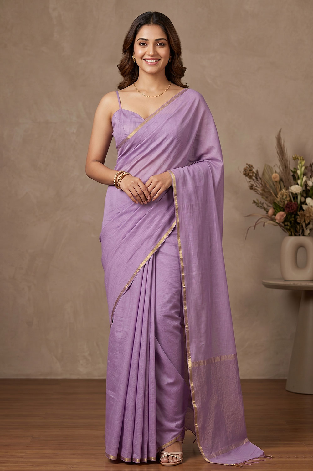 Maheshwar Handloom Cotton-Silk Saree