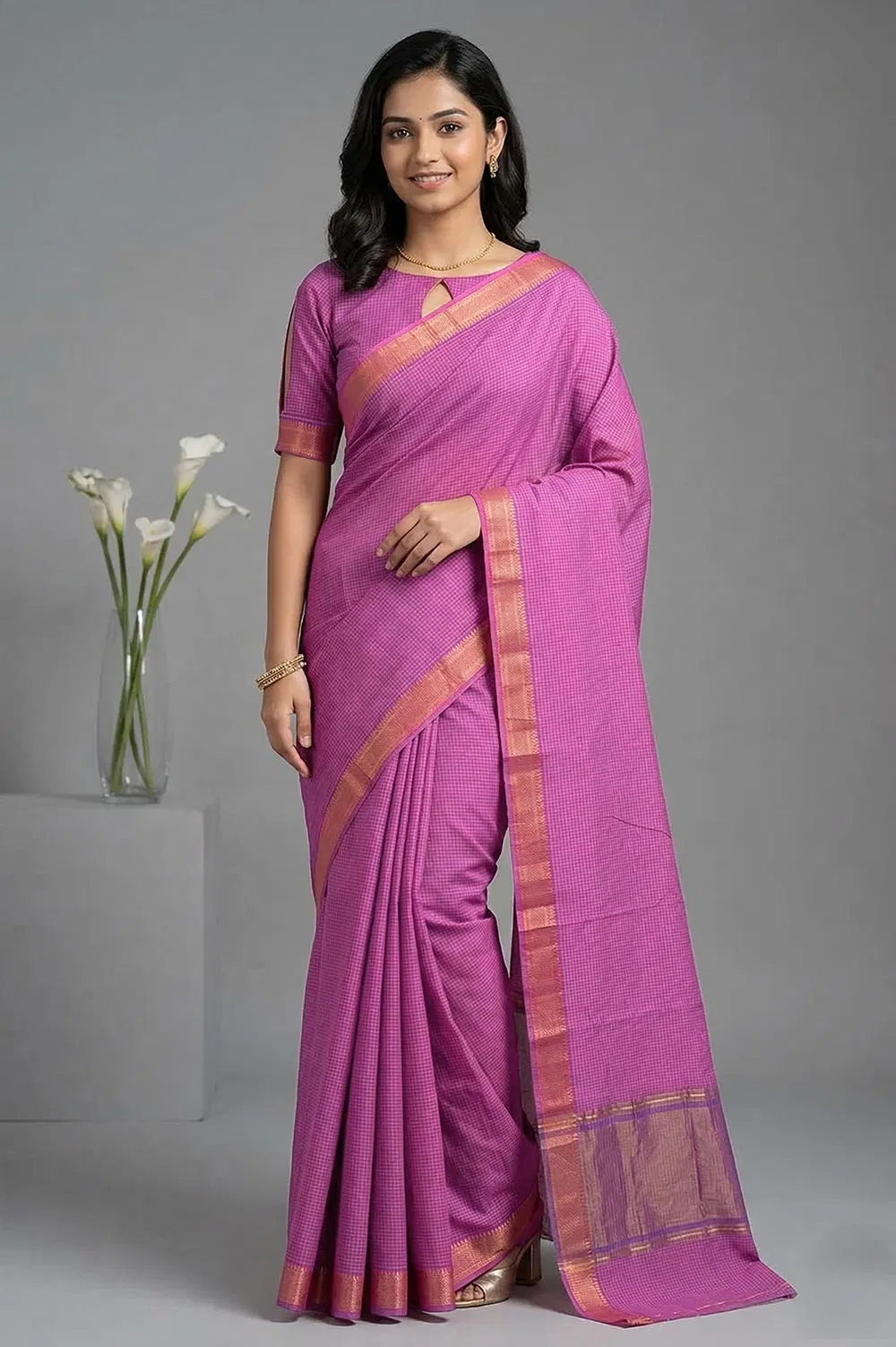Mangalagiri Handloom Pure Cotton Saree