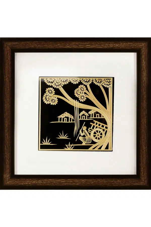 Sikki Grass Art - Village Theme (11.5*11.5) Inches