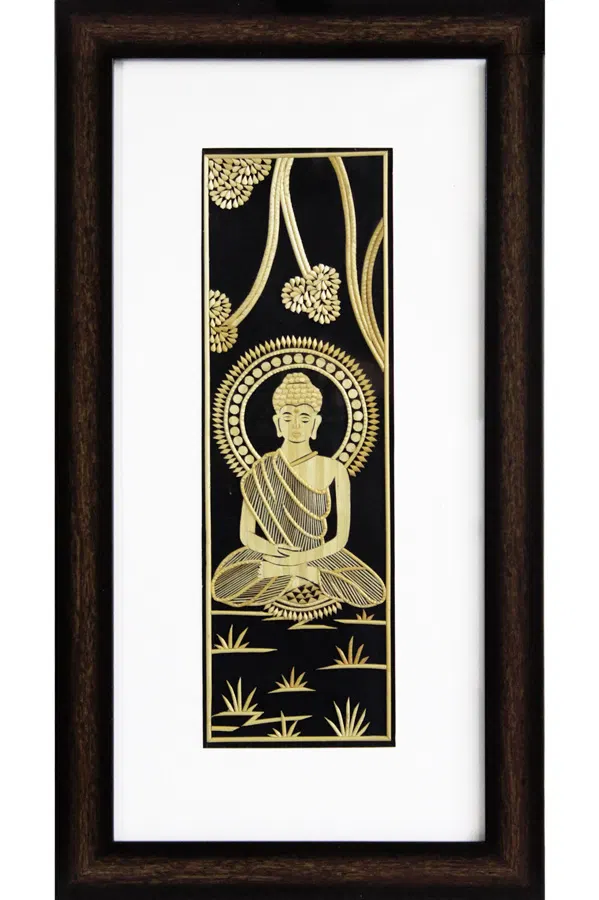 Sikki Grass Art - Dhyana Buddha (9.5*17.5) Inches