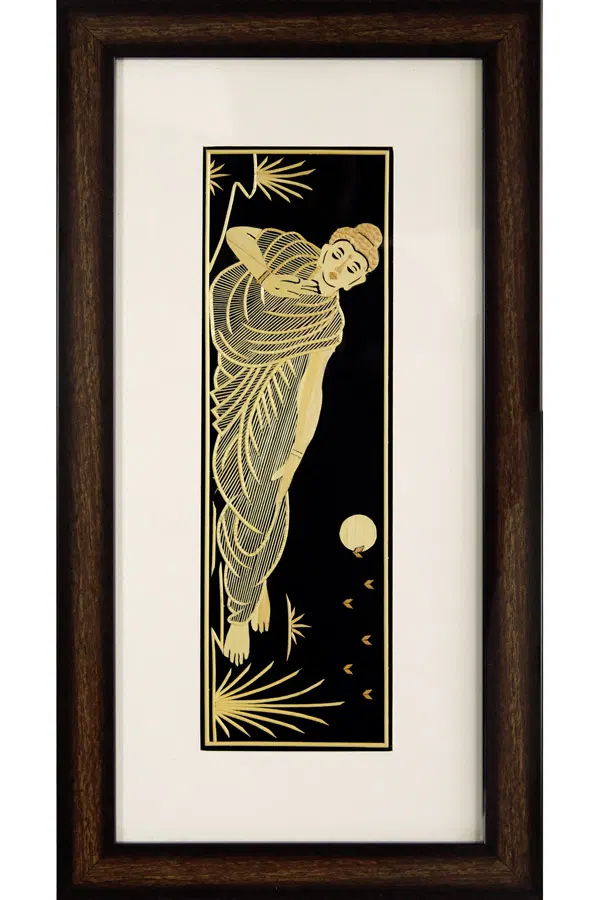 Sikki Grass Art - Nirvana Buddha (9.5*17.5) Inches