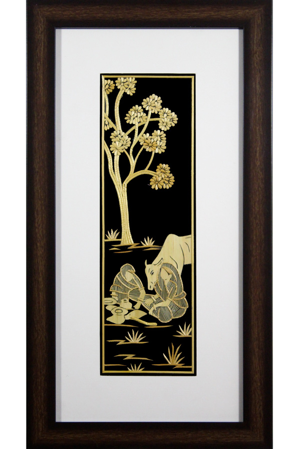 Sikki Grass Art - Women Filling Water (9.5*17.5) Inches